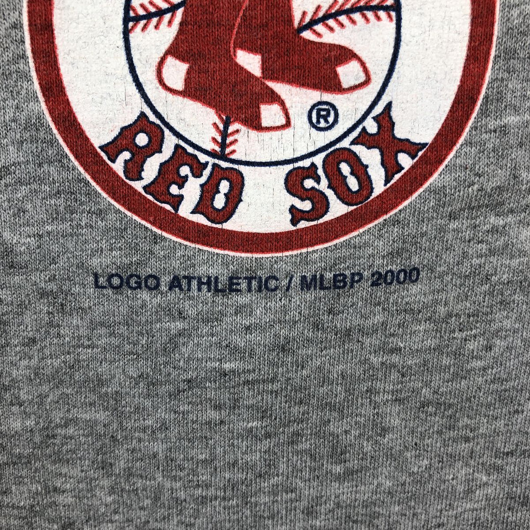 Delta MLB Boston Red Sox Sports Print T-Shirt, Men's Size XL (approx.) cotton gray type Vintage Second Hand