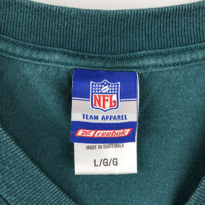 Reebok NFL Philadelphia Eagles sports print T-shirt, men's size L (approx.) cotton green type Vintage Second Hand