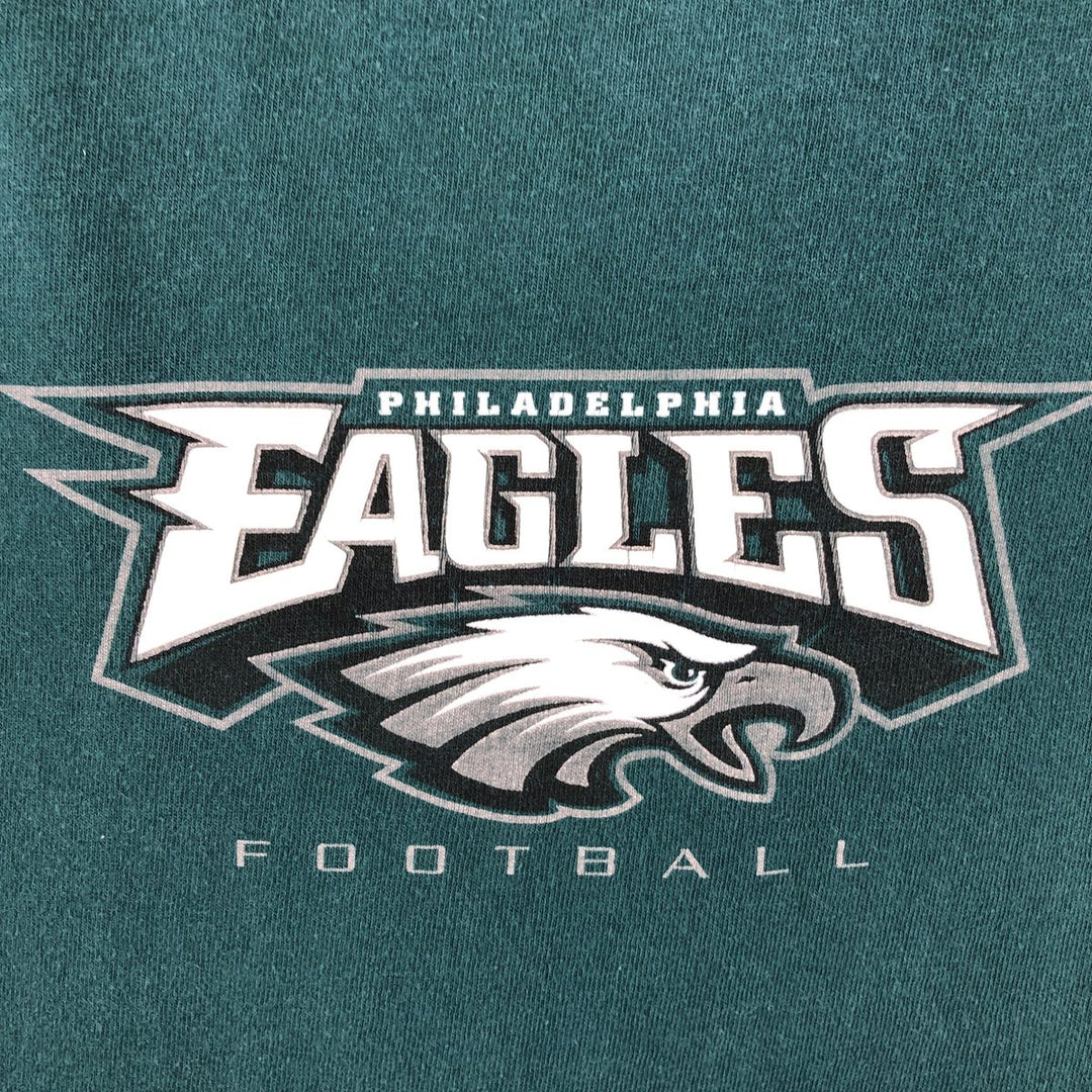 Reebok NFL Philadelphia Eagles sports print T-shirt, men's size L (approx.) cotton green type Vintage Second Hand