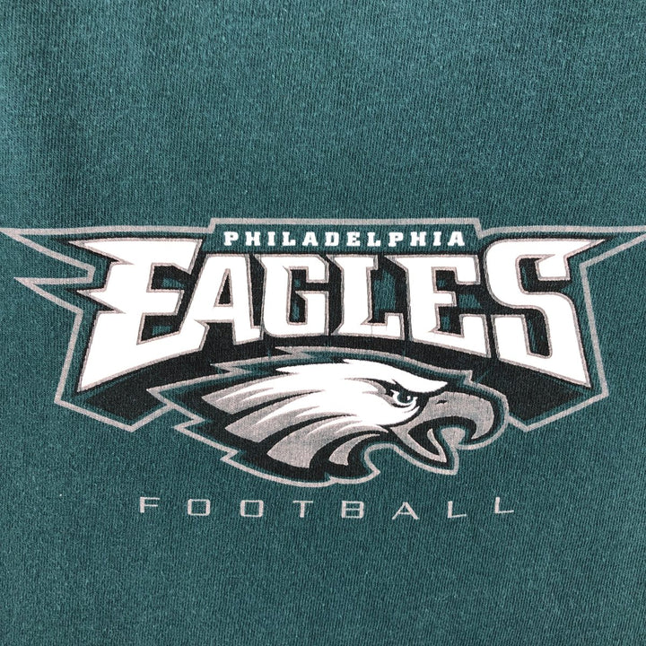 Reebok NFL Philadelphia Eagles sports print T-shirt, men's size L (approx.) cotton green type Vintage Second Hand