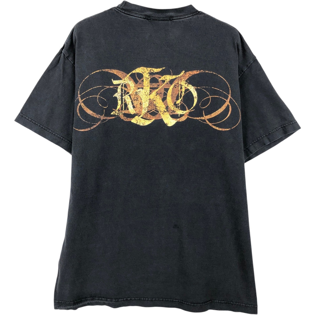 WWE AUTHENTIC Randy Orton Pro Wrestling Sports Print T-Shirt (Men's Size L) cotton black type Vintage Second Hand