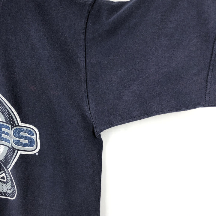 2000'S Lee SPORT MLB New York Yankees WORLD SERIES 2001 Sports Print T-Shirt (Men's Size L) unclear navy blue type Vintage Second Hand
