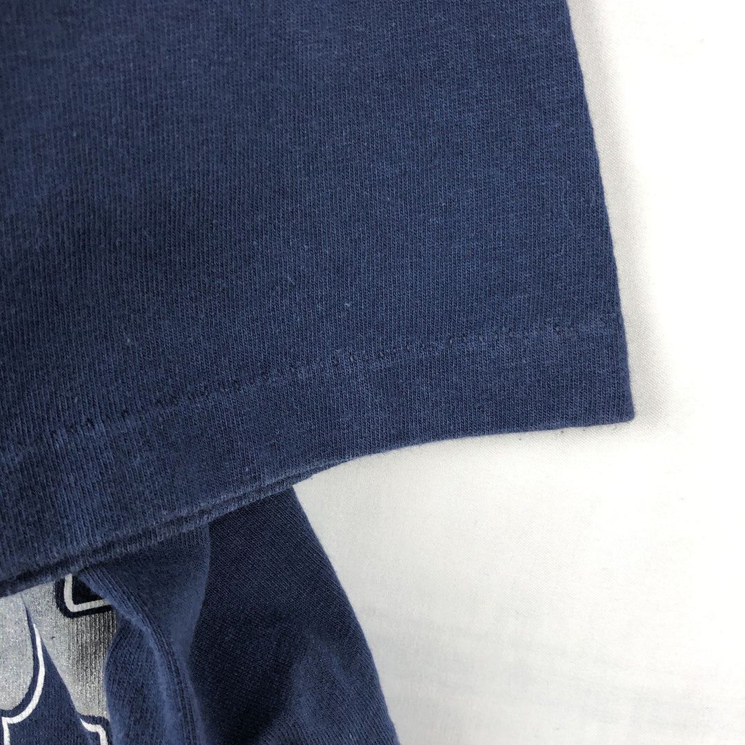 90'S NUTMEG NFL Dallas Cowboys Logo Print T-Shirt, Made in USA, Men's Size L (approx.), Vintage cotton navy blue type Vintage Second Hand