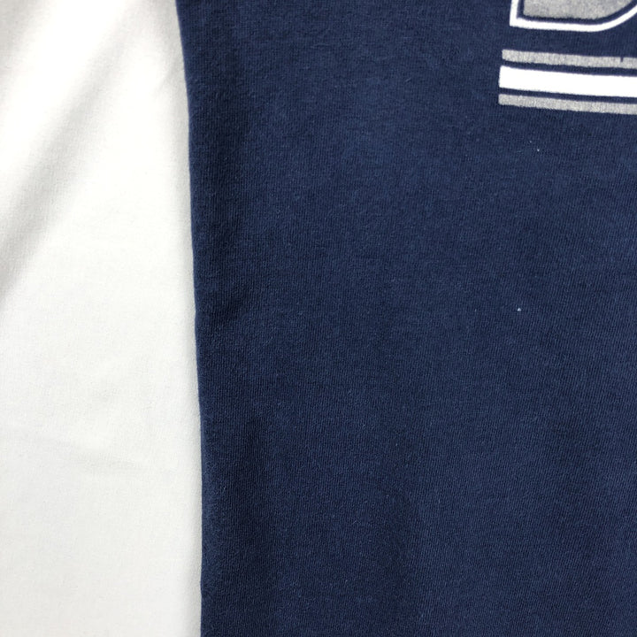 90'S NUTMEG NFL Dallas Cowboys Logo Print T-Shirt, Made in USA, Men's Size L (approx.), Vintage cotton navy blue type Vintage Second Hand