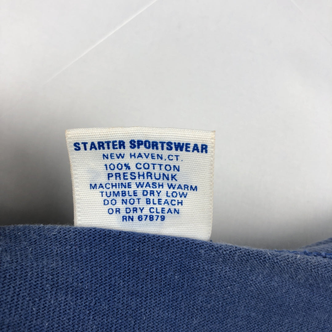 90'S Starter MLB New York Mets sports print T-shirt, Made in USA, Men's size M cotton navy blue type Vintage Second Hand
