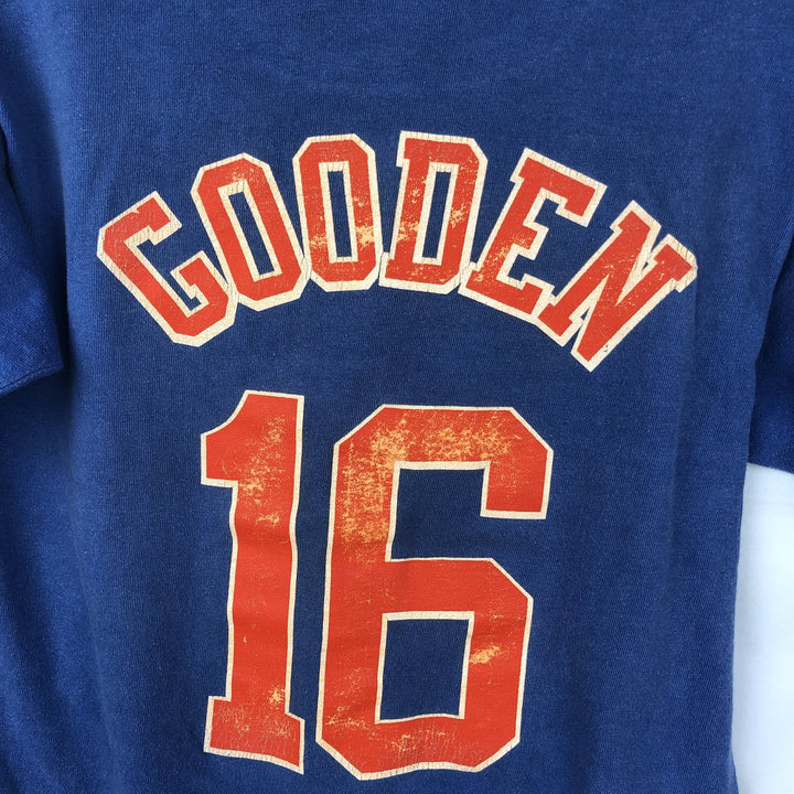 90'S Starter MLB New York Mets sports print T-shirt, Made in USA, Men's size M cotton navy blue type Vintage Second Hand