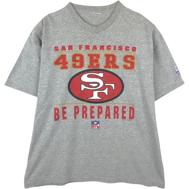 90'S Reebok NFL San Francisco 49ers Logo Print T-Shirt, Men's XL (approx.), Vintage unclear gray type Vintage Second Hand
