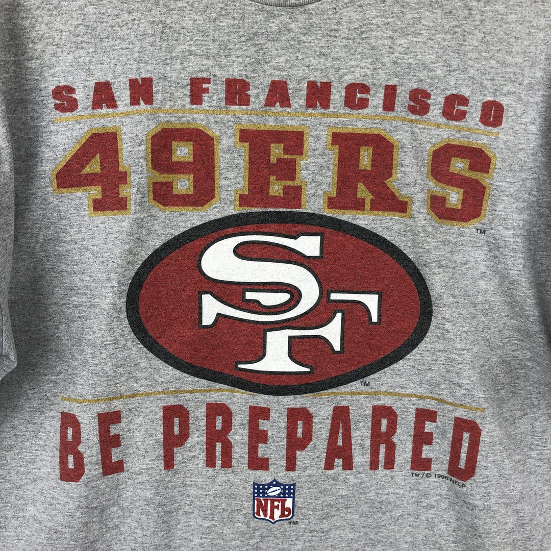 90'S Reebok NFL San Francisco 49ers Logo Print T-Shirt, Men's XL (approx.), Vintage unclear gray type Vintage Second Hand
