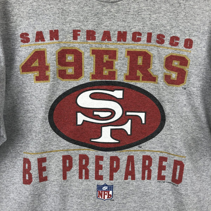 90'S Reebok NFL San Francisco 49ers Logo Print T-Shirt, Men's XL (approx.), Vintage unclear gray type Vintage Second Hand