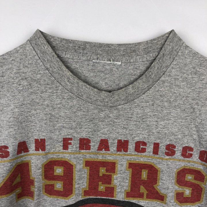 90'S Reebok NFL San Francisco 49ers Logo Print T-Shirt, Men's XL (approx.), Vintage unclear gray type Vintage Second Hand