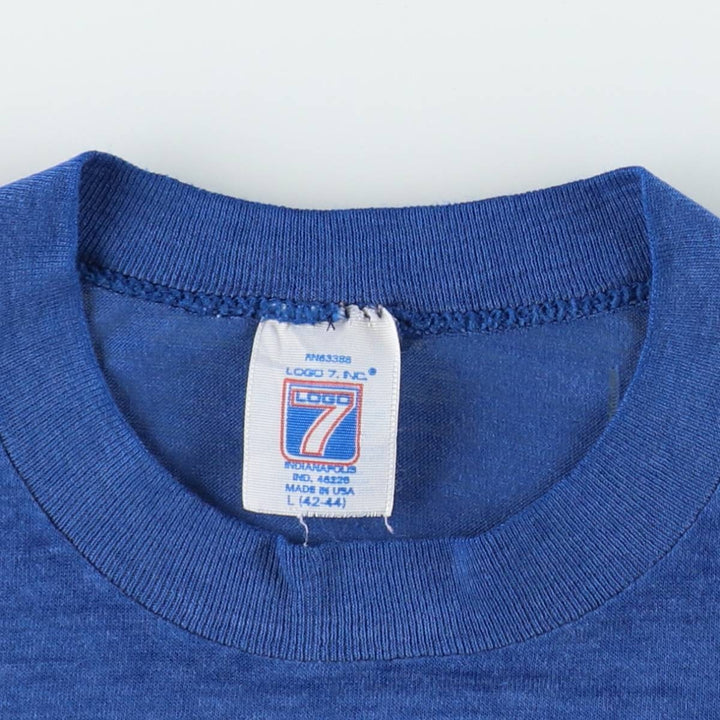 90'S LOGO7 MLB Los Angeles Dodgers Sports Print T-Shirt, Made in USA, Men's Size L (Equivalent), Vintage polyester blue type Vintage Second Hand