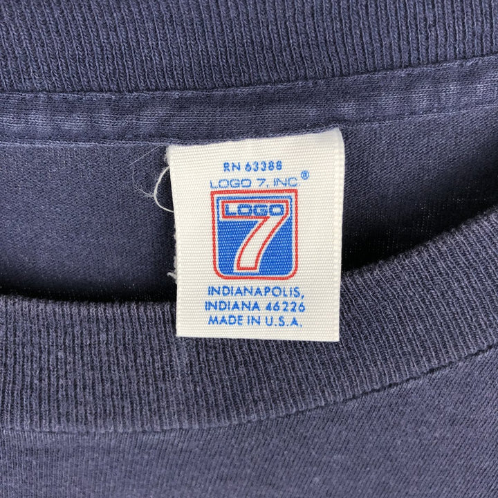 90'S Logo Seven MLB Minnesota Twins Sports Print T-Shirt, Made in USA, Men's Size L (approx.), Vintage cotton navy blue type Vintage Second Hand