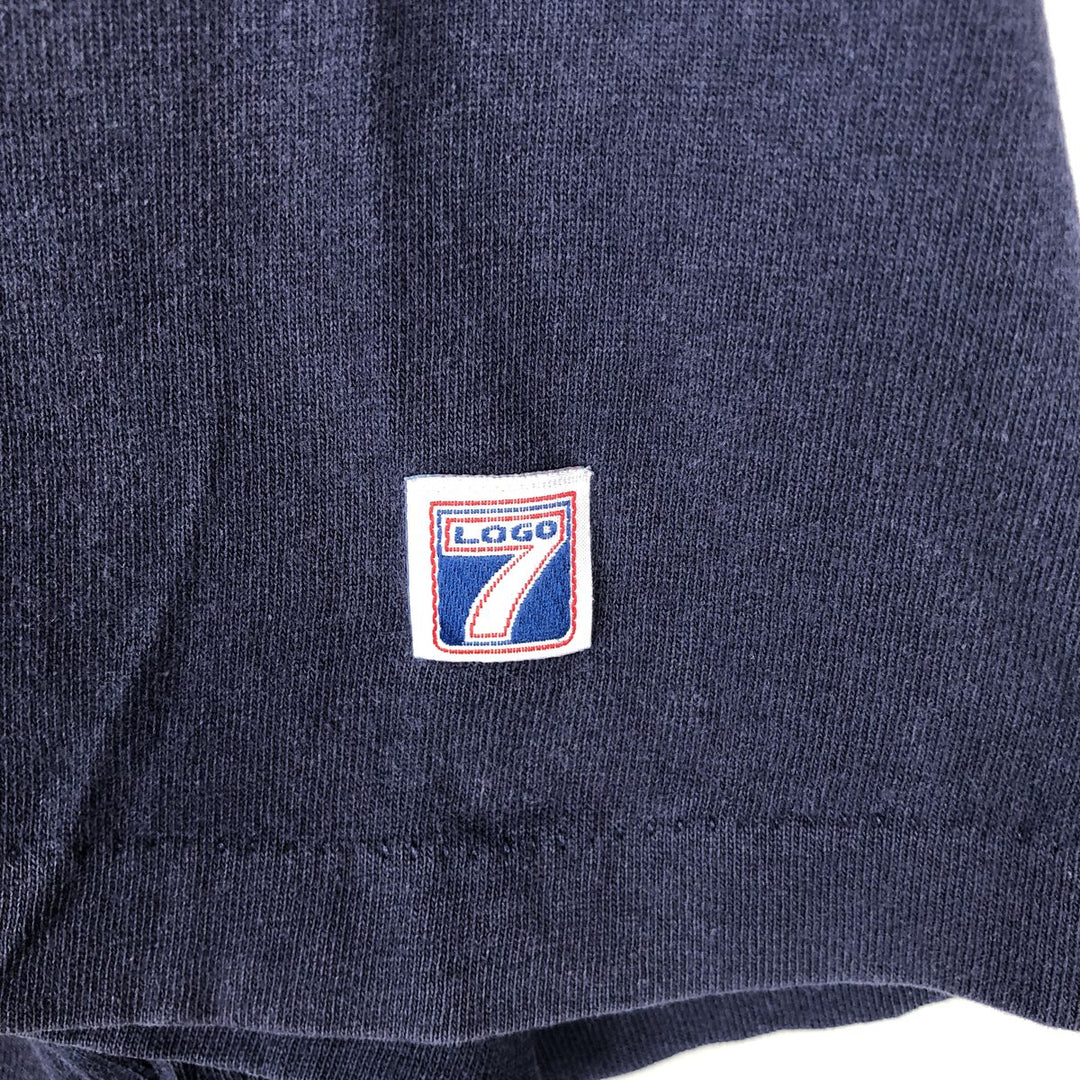 90'S Logo Seven MLB Minnesota Twins Sports Print T-Shirt, Made in USA, Men's Size L (approx.), Vintage cotton navy blue type Vintage Second Hand
