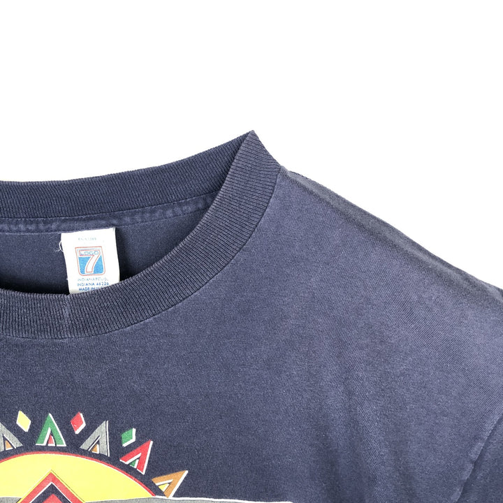 90'S Logo Seven MLB Minnesota Twins Sports Print T-Shirt, Made in USA, Men's Size L (approx.), Vintage cotton navy blue type Vintage Second Hand