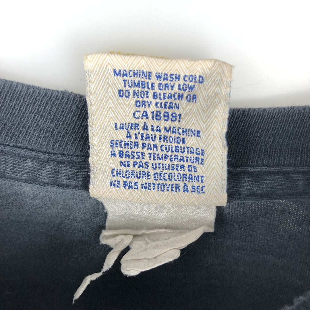 90'S NUTMEG NHL BOSTON BRUINS Sports Print T-Shirt, Made in Canada, Men's XL equivalent, Vintage cotton Charcoal Vintage Second Hand