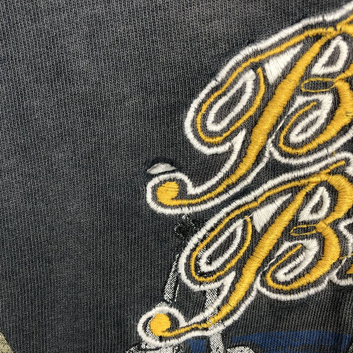 90'S NUTMEG NHL BOSTON BRUINS Sports Print T-Shirt, Made in Canada, Men's XL equivalent, Vintage cotton Charcoal Vintage Second Hand