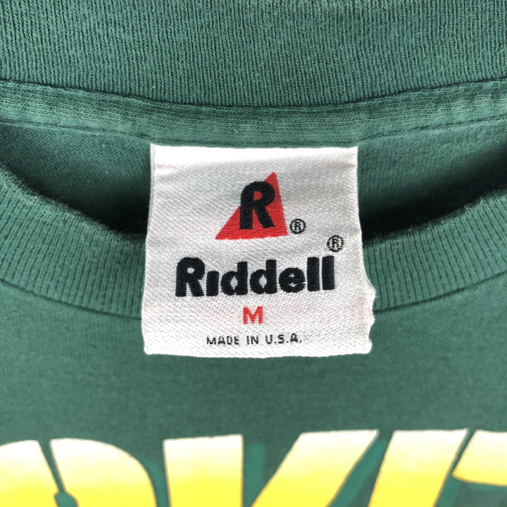 90'S RIDDELL Green Bay Packers Large Print Sports T-Shirt, Made in USA, Men's Size M (approx.) cotton green type Vintage Second Hand