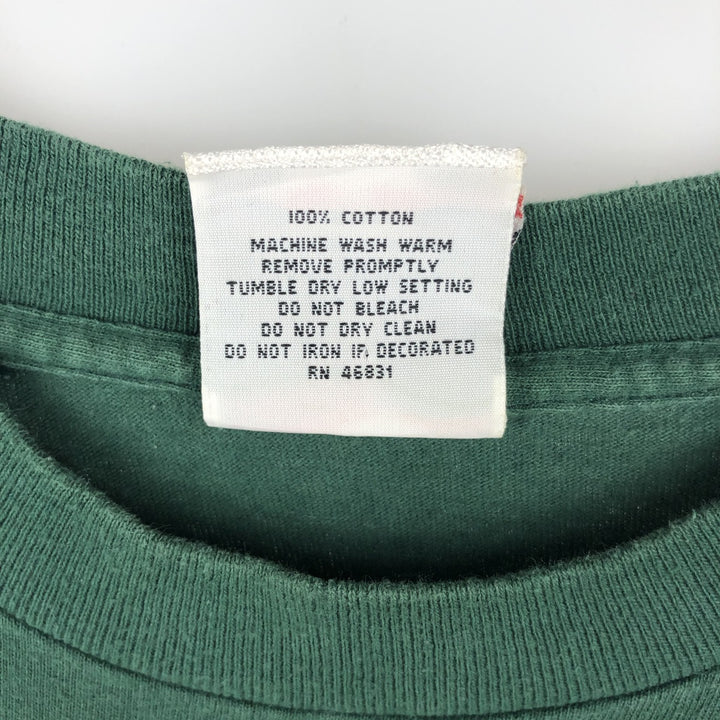 90'S RIDDELL Green Bay Packers Large Print Sports T-Shirt, Made in USA, Men's Size M (approx.) cotton green type Vintage Second Hand