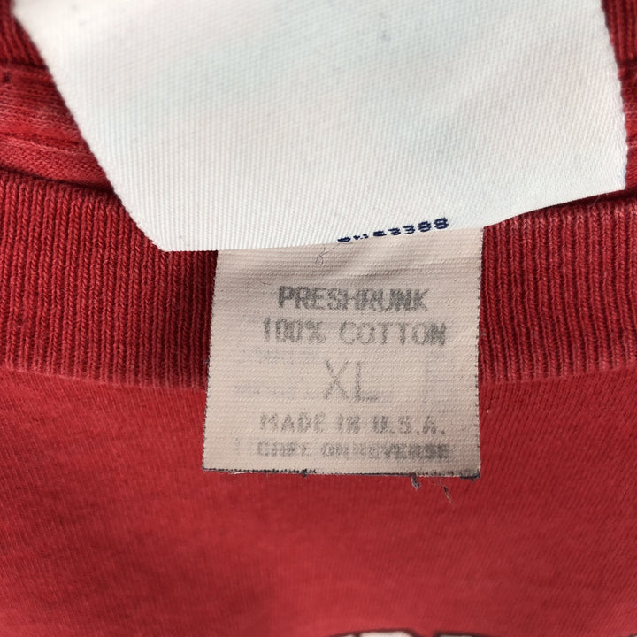 90'S Logo Athletic NFL Kansas City Chiefs Sports Print T-Shirt, Made in USA, Men's XL equivalent, Vintage cotton red type Vintage Second Hand