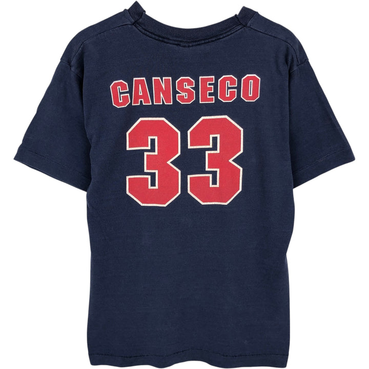 90'S SALEM MLB BOSTON RED SOX Sports Print T-Shirt, Made in USA, Men's Size S (Equivalent), Vintage cotton navy blue type Vintage Second Hand