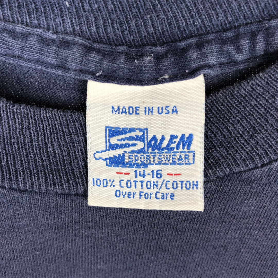 90'S SALEM MLB BOSTON RED SOX Sports Print T-Shirt, Made in USA, Men's Size S (Equivalent), Vintage cotton navy blue type Vintage Second Hand