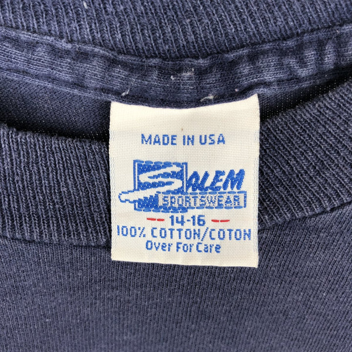 90'S SALEM MLB BOSTON RED SOX Sports Print T-Shirt, Made in USA, Men's Size S (Equivalent), Vintage cotton navy blue type Vintage Second Hand