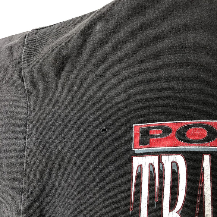 90'S SALEM NBA PORTLAND TRAIL BLAZERS sports t-shirt, made in USA, men's size XL (approx.) cotton black type Vintage Second Hand