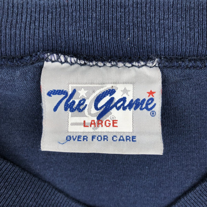 90'S The Game NFL CHICAGO BEARS Sports Print T-Shirt, Men's Size L (approx.), Vintage cotton navy blue type Vintage Second Hand