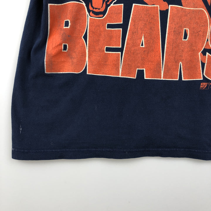 90'S The Game NFL CHICAGO BEARS Sports Print T-Shirt, Men's Size L (approx.), Vintage cotton navy blue type Vintage Second Hand