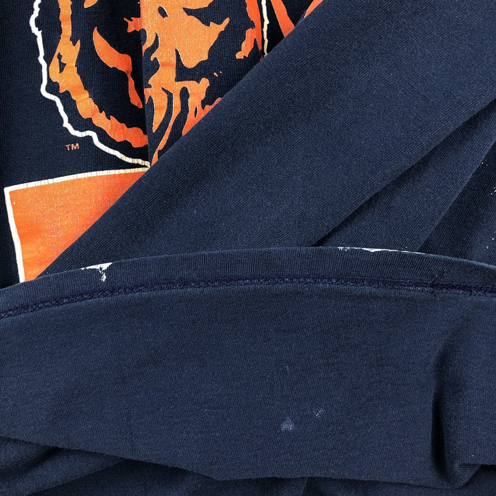 90'S The Game NFL CHICAGO BEARS Sports Print T-Shirt, Men's Size L (approx.), Vintage cotton navy blue type Vintage Second Hand
