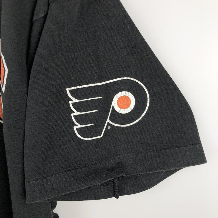 90'S NHL Philadelphia Flyers sports print T-shirt, men's size XL (approx.) unclear black type Vintage Second Hand