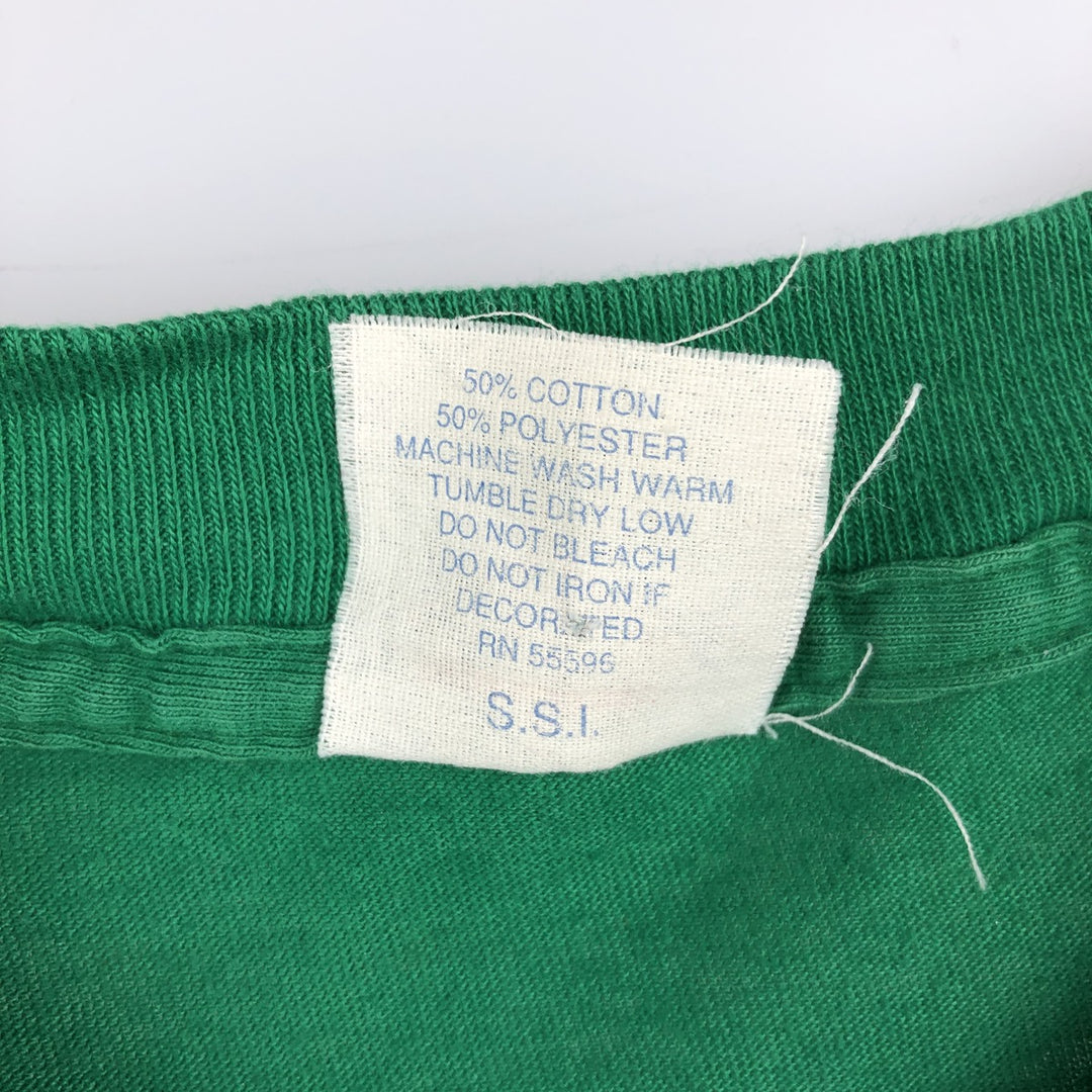 90'S Saturday's Hero NBA Boston Celtics sports print T-shirt, Made in USA, Men's size L equivalent, Vintage cotton green type Vintage Second Hand
