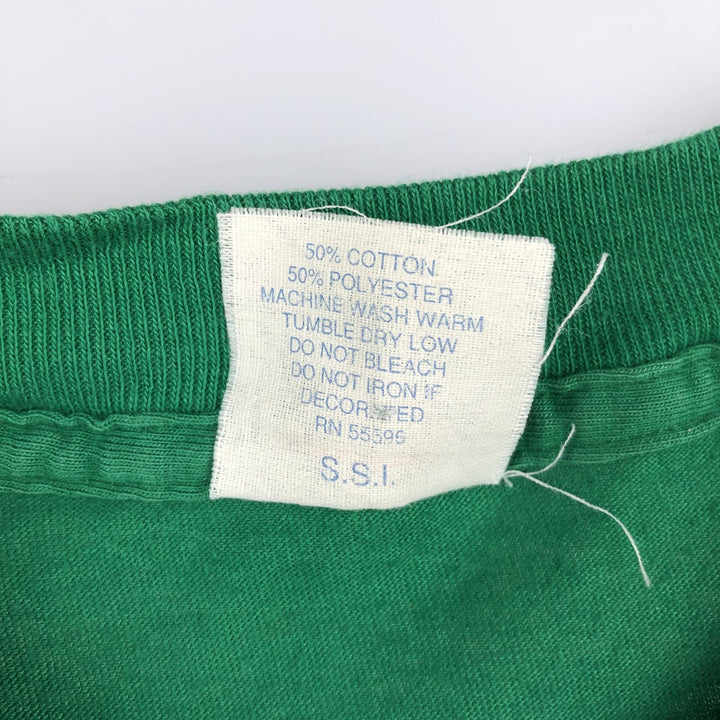 90'S Saturday's Hero NBA Boston Celtics sports print T-shirt, Made in USA, Men's size L equivalent, Vintage cotton green type Vintage Second Hand