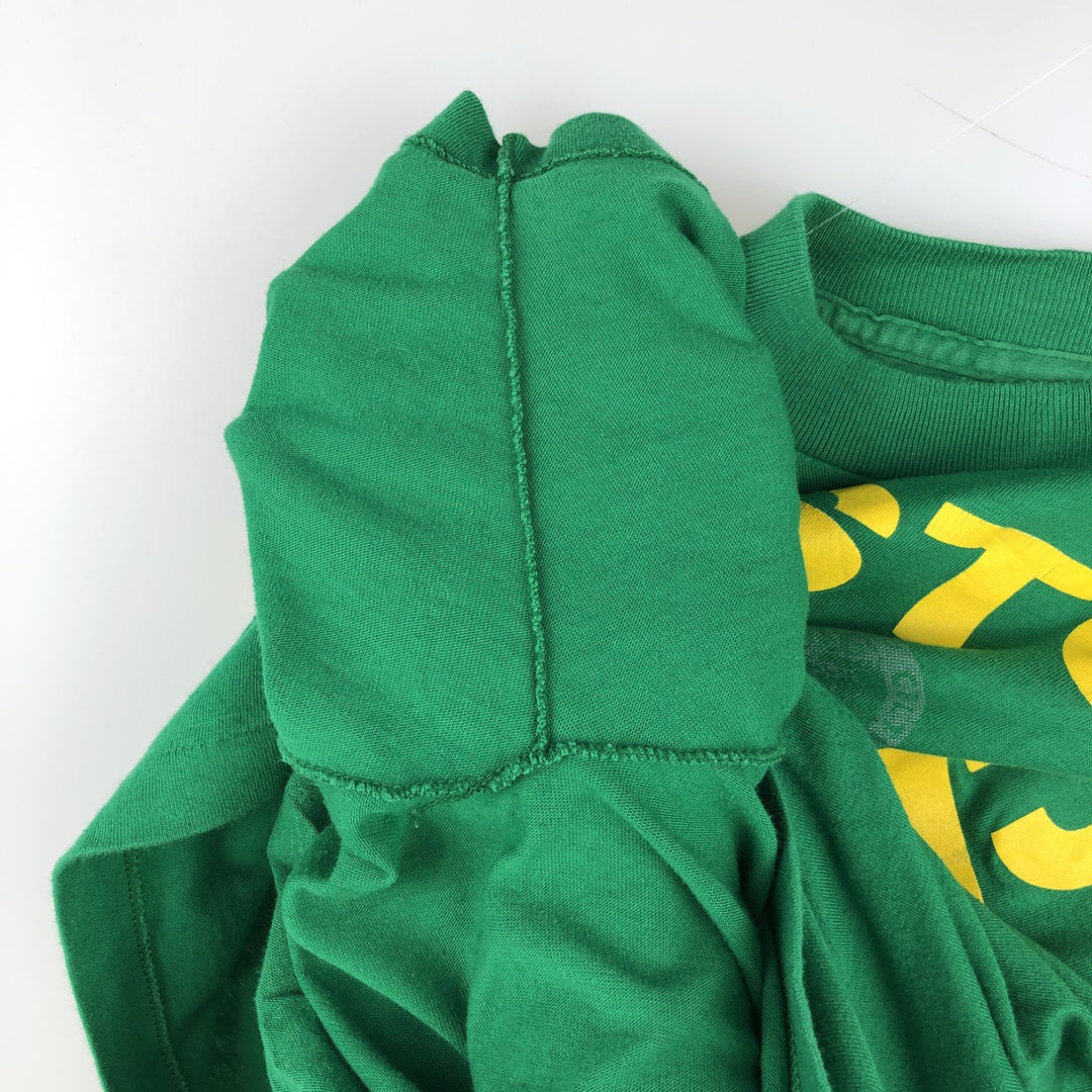 90'S Saturday's Hero NBA Boston Celtics sports print T-shirt, Made in USA, Men's size L equivalent, Vintage cotton green type Vintage Second Hand