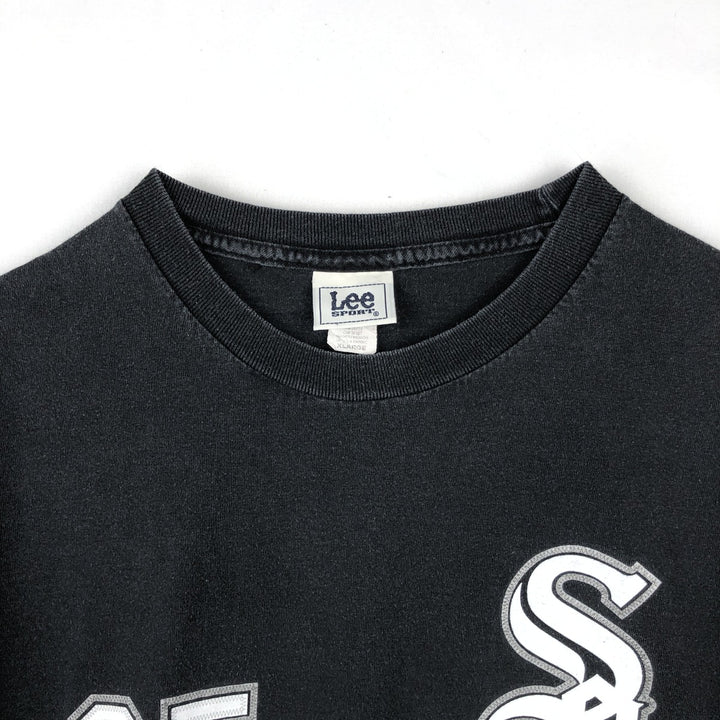 90s-00'S Lee SPORT MLB CHICAGO WHITE SOX sports print T-shirt, men's size XL (approx.) cotton black type Vintage Second Hand