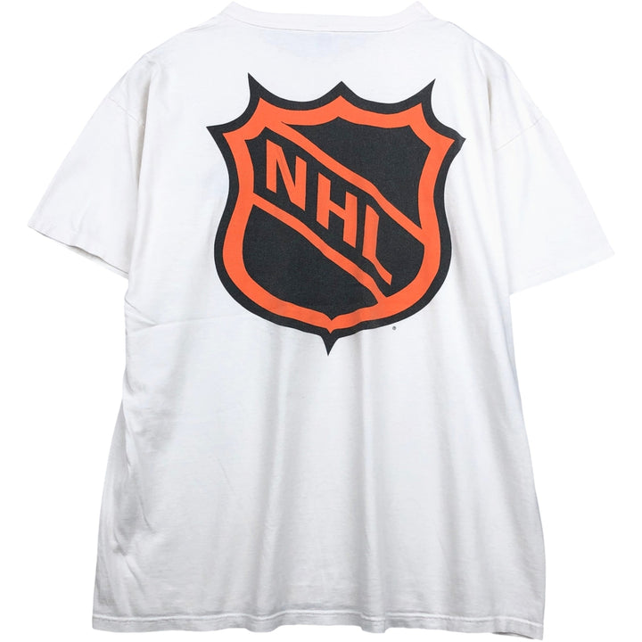 90'S Russell NHL ALL-STAR GAME Big Logo Sports Print T-Shirt, Made in USA, Men's XL (approx.) Vintage cotton white type Vintage Second Hand