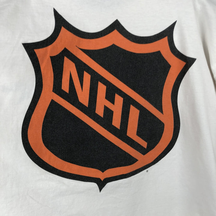 90'S Russell NHL ALL-STAR GAME Big Logo Sports Print T-Shirt, Made in USA, Men's XL (approx.) Vintage cotton white type Vintage Second Hand