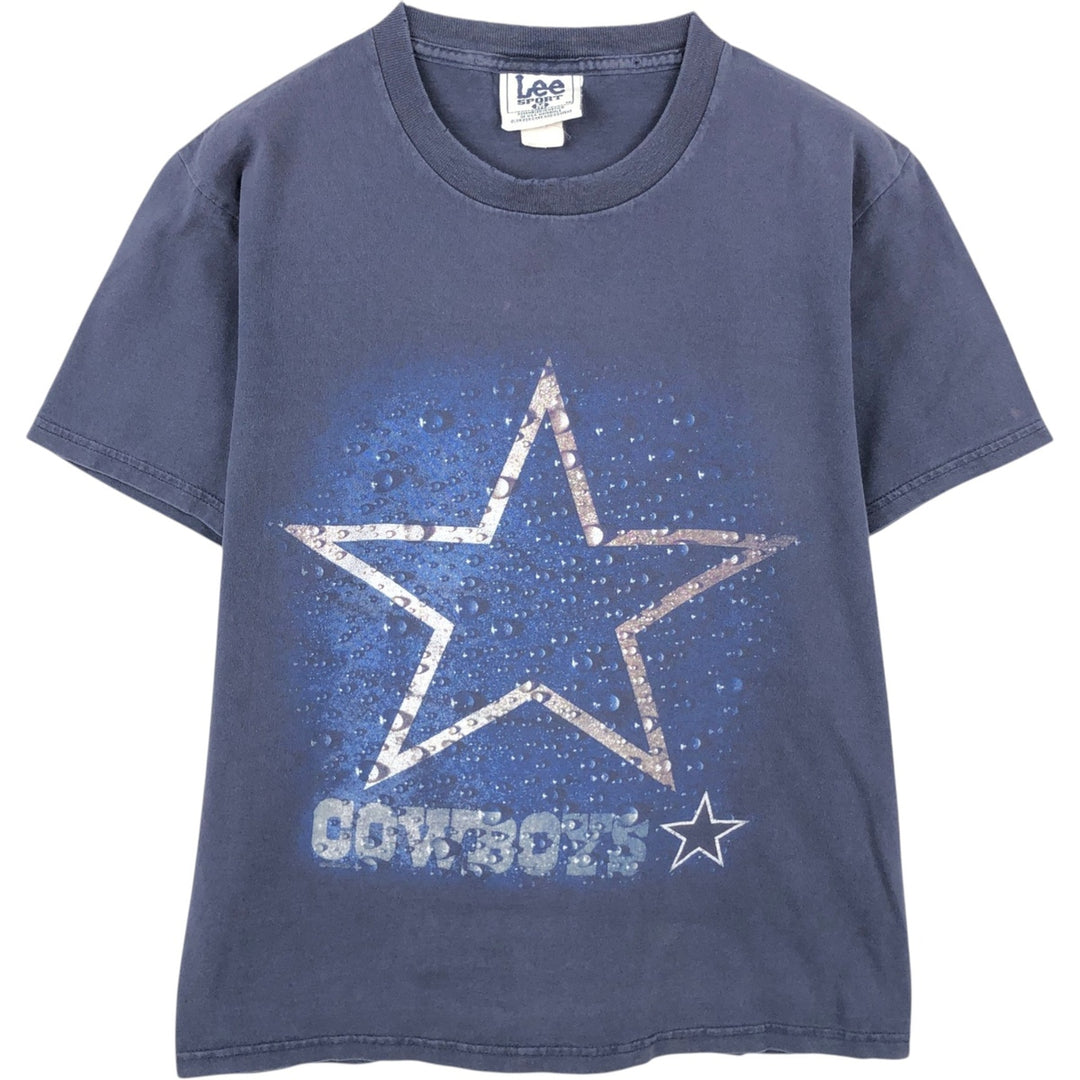 90s-00'S Lee SPORT NFL Dallas Cowboys Logo Print T-Shirt, Men's Size M (approx.) cotton navy blue type Vintage Second Hand