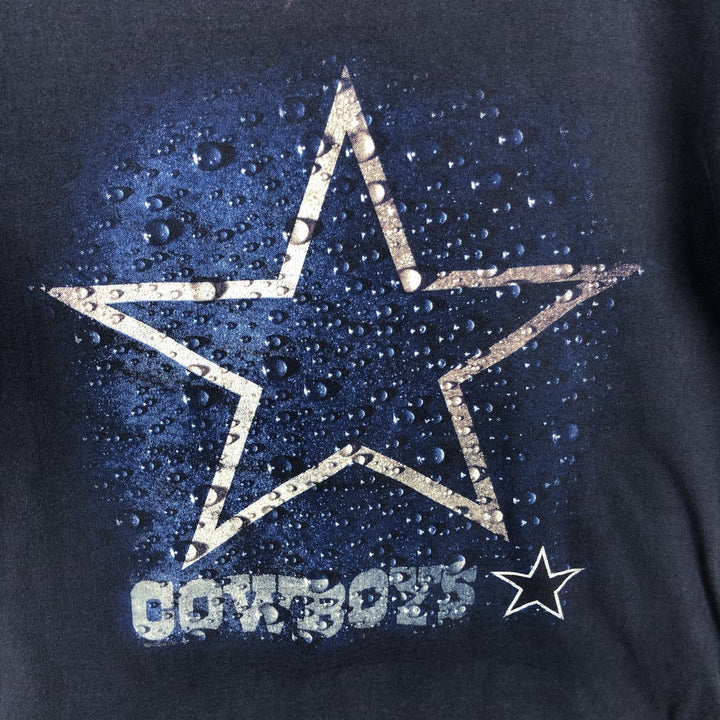 90s-00'S Lee SPORT NFL Dallas Cowboys Logo Print T-Shirt, Men's Size M (approx.) cotton navy blue type Vintage Second Hand