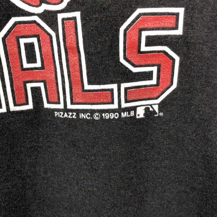 90'S Delta MLB St. Louis Cardinals Logo Print T-Shirt, Men's Size XL (approx.), Vintage polyester black type Vintage Second Hand