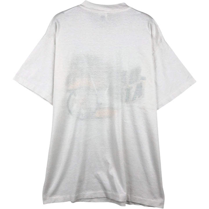 90'S TRENCH MLB OAKLAND ATHLETICS Logo Print T-Shirt, Made in USA, Men's XL (approx.) Vintage polyester white type Vintage Second Hand