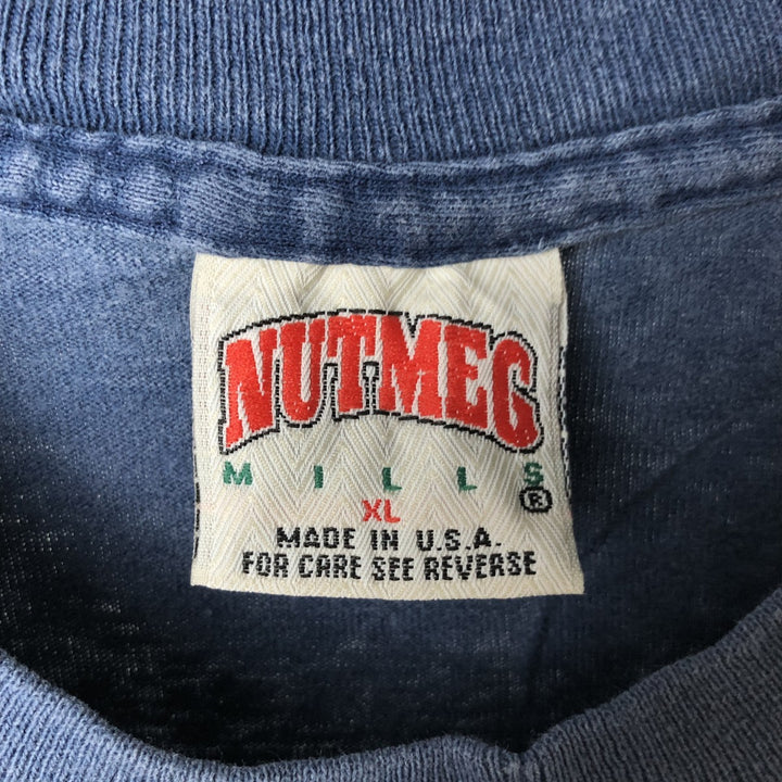 90'S NUTMEG NFL Dallas Cowboys Sports T-Shirt, Made in USA, Men's XL equivalent, Vintage unclear blue type Vintage Second Hand