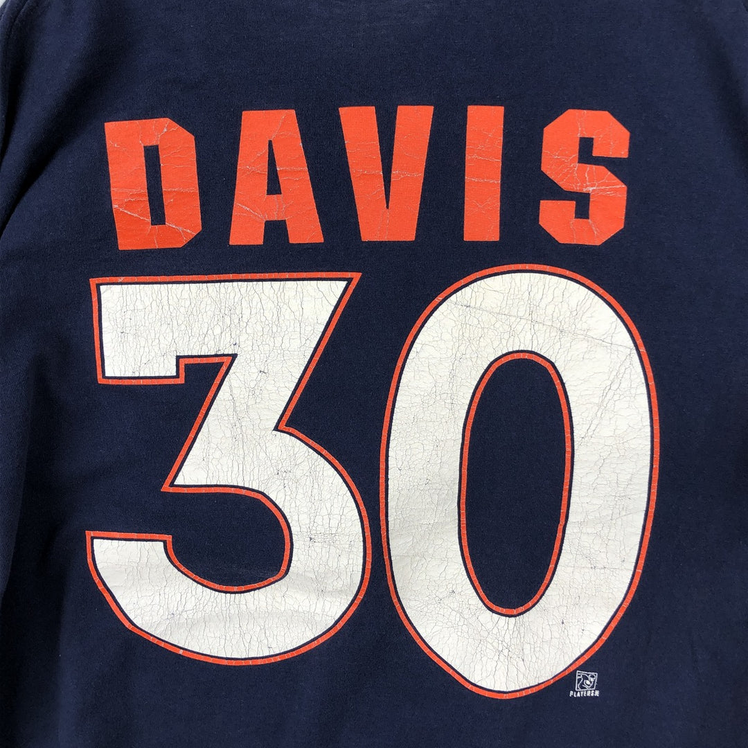 Starter NFL Denver Broncos Sports Print T-Shirt, Made in USA, X-LARGE (Equivalent to Men's XL) cotton navy blue type Vintage Second Hand