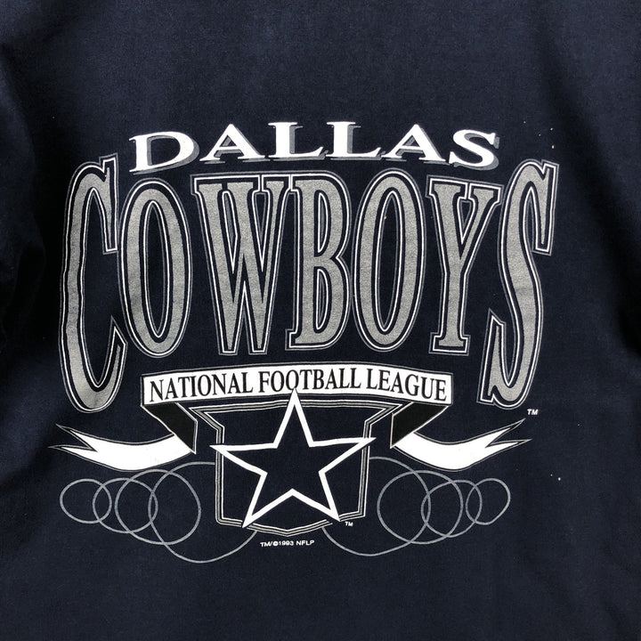 90'S TULTEX NFL Dallas Cowboys Logo Print T-Shirt, Men's XL (approx.), Vintage cotton navy blue type Vintage Second Hand