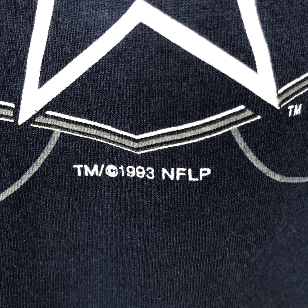 90'S TULTEX NFL Dallas Cowboys Logo Print T-Shirt, Men's XL (approx.), Vintage cotton navy blue type Vintage Second Hand