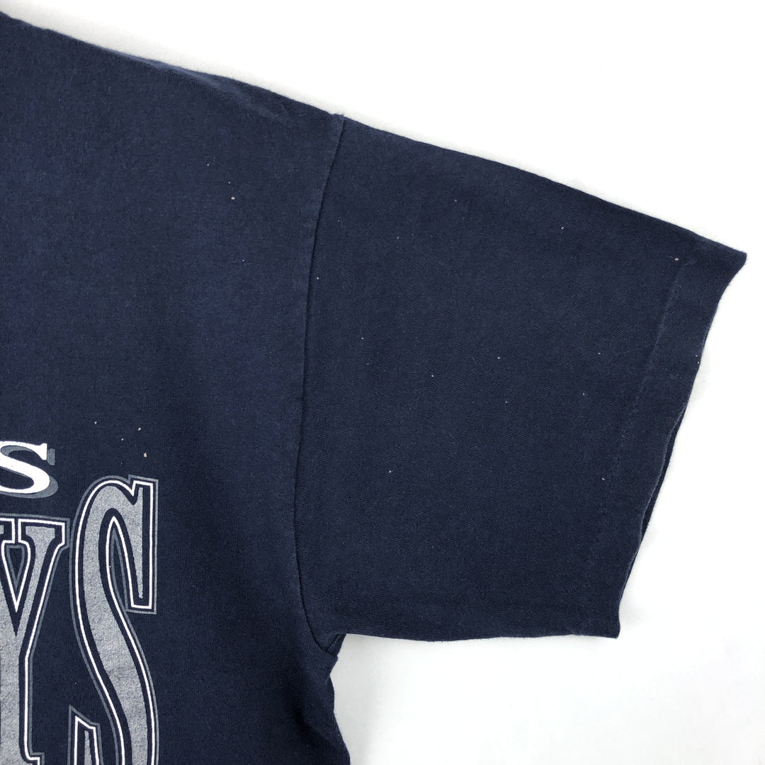 90'S TULTEX NFL Dallas Cowboys Logo Print T-Shirt, Men's XL (approx.), Vintage cotton navy blue type Vintage Second Hand