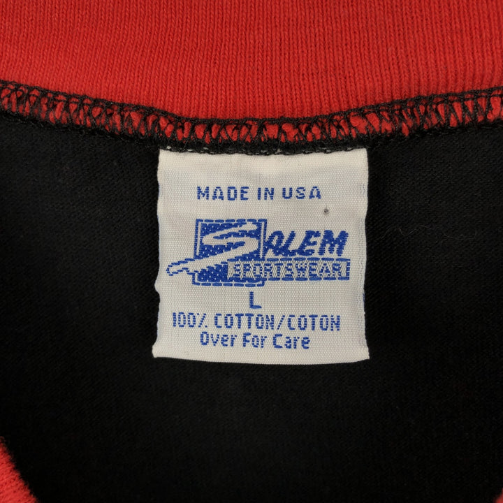 90'S SALEM MLB BOSTON RED SOX Logo Print T-Shirt, Made in USA, Men's Size L (Equivalent), Vintage cotton black type Vintage Second Hand