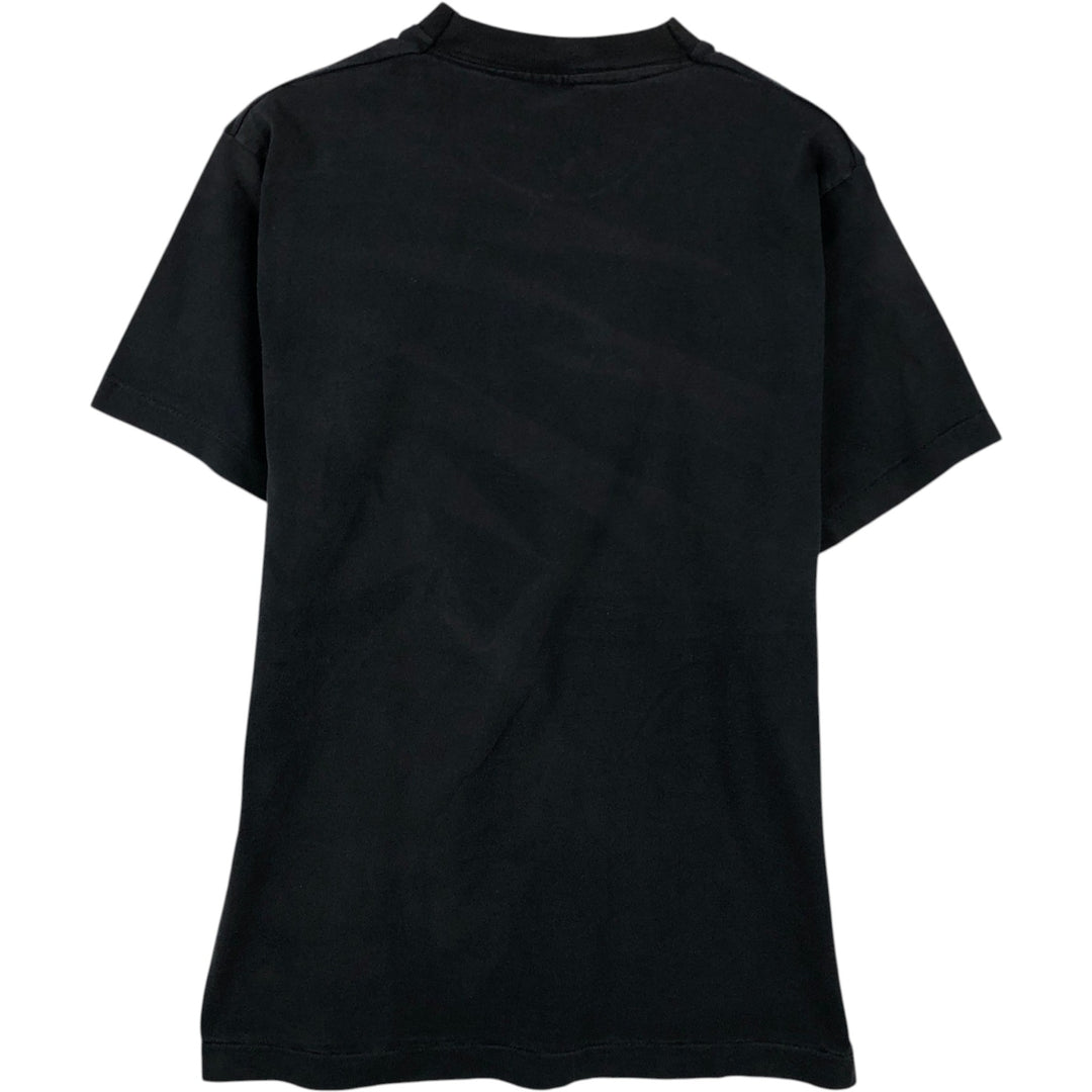 90'S Fruit of the Loom logo print T-shirt, made in USA, men's size M equivalent, vintage. cotton black type Vintage Second Hand
