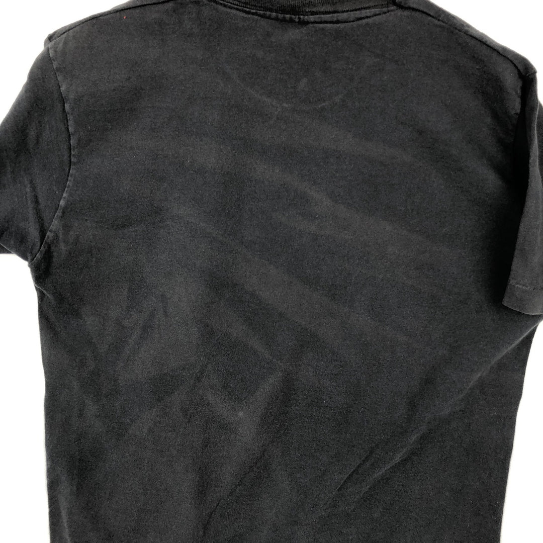 90'S Fruit of the Loom logo print T-shirt, made in USA, men's size M equivalent, vintage. cotton black type Vintage Second Hand