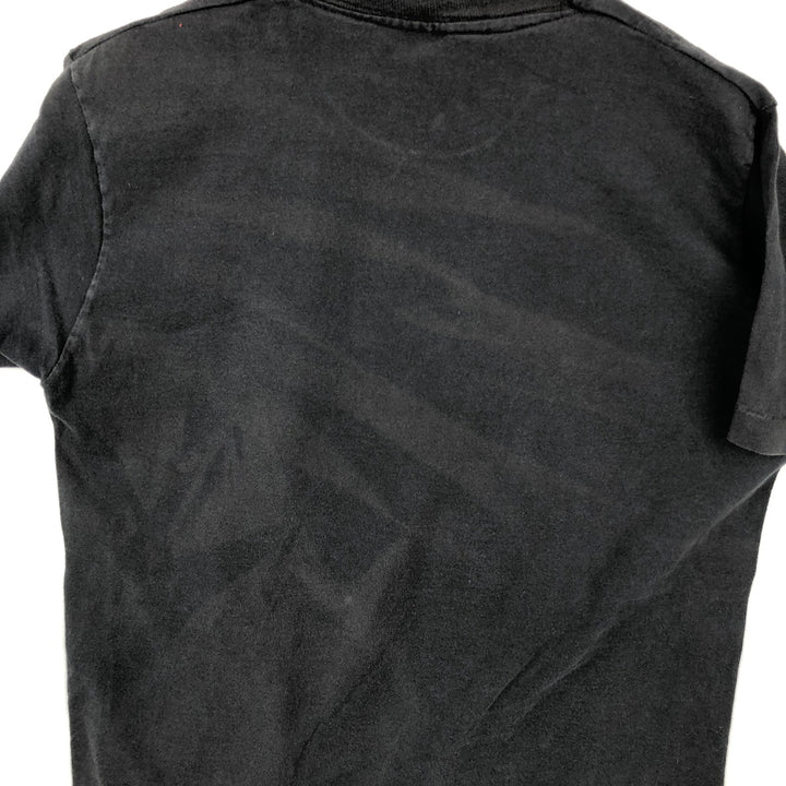 90'S Fruit of the Loom logo print T-shirt, made in USA, men's size M equivalent, vintage. cotton black type Vintage Second Hand